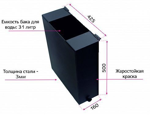 бак навесной 31 л (на банную печь "копеечка") картинка анонса te-plo.ru